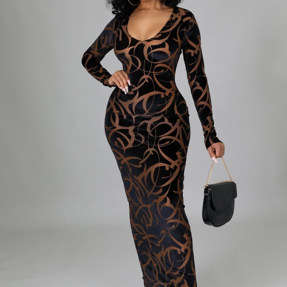 Sleepless Nights Stretch Velvet Black Dress